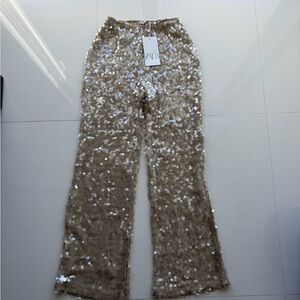 Zara Gold Sequin Trousers